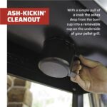 Wood pellet grill smoker ash cleanout detail