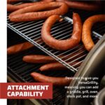 Wood pellet grill smoker cooking rack detail