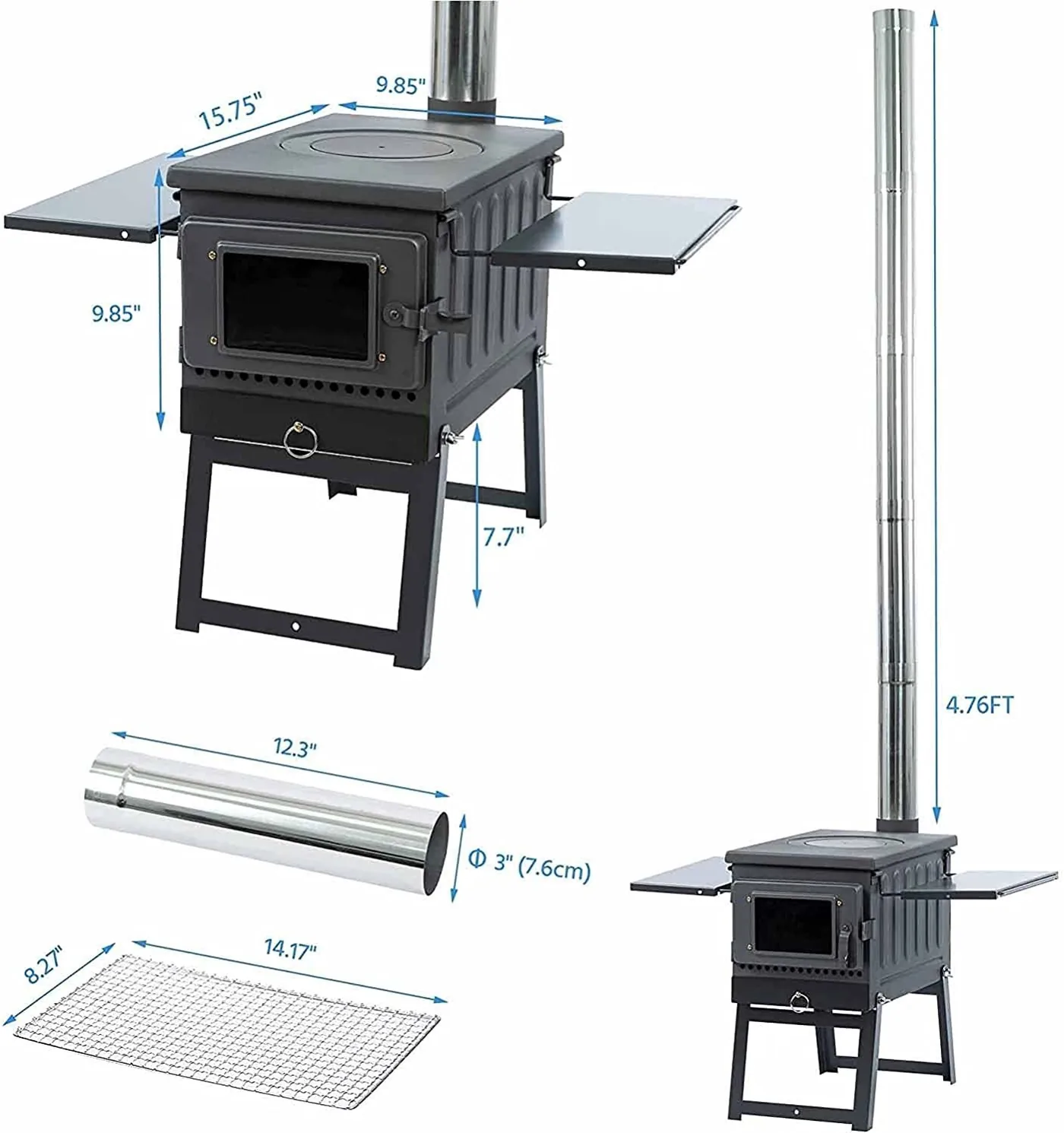Outdoor Charcoal BBQ Grill AY-FP-014 detail view 6