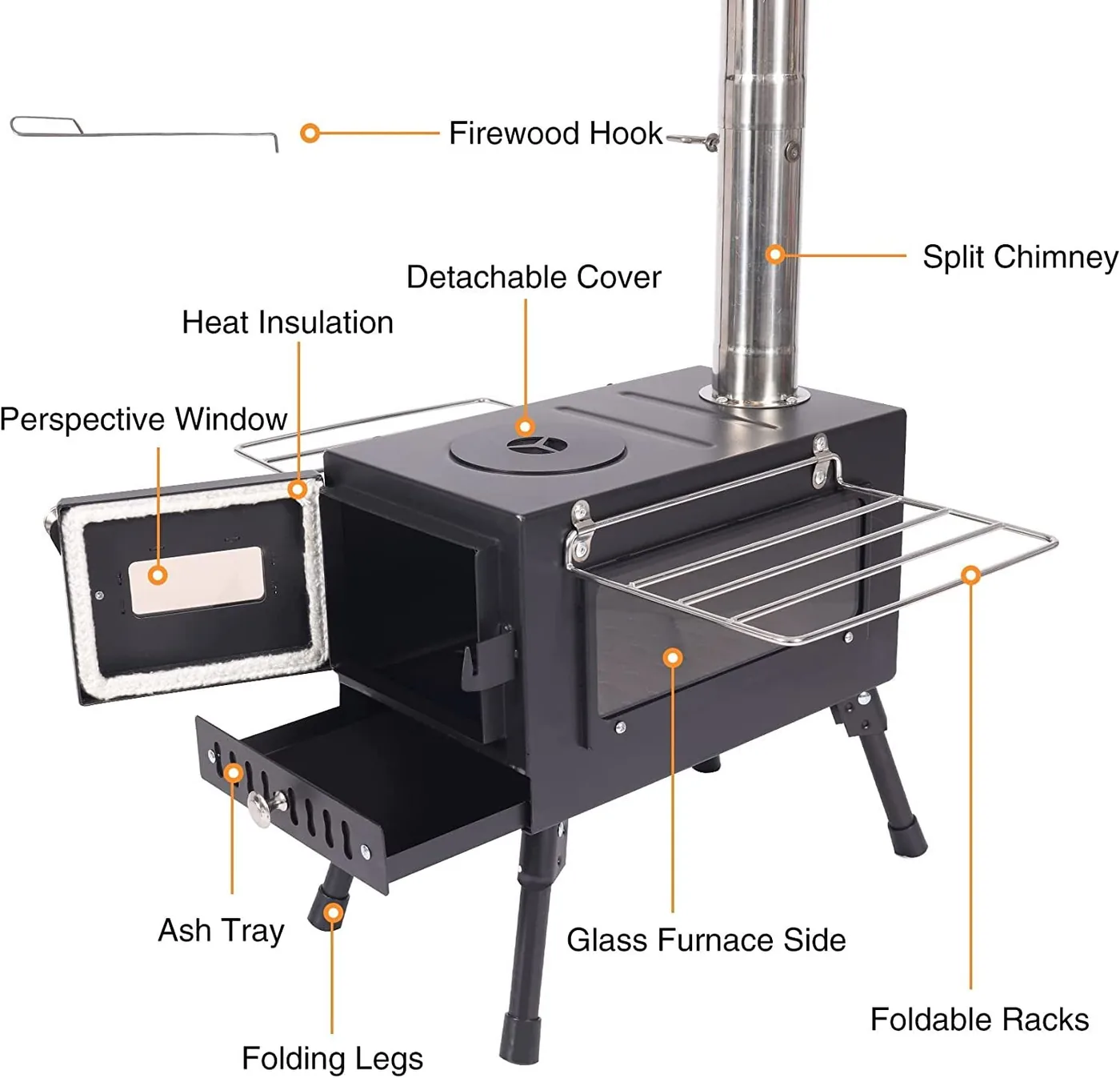 Outdoor Charcoal BBQ Grill AY-FP-018 detail view 4