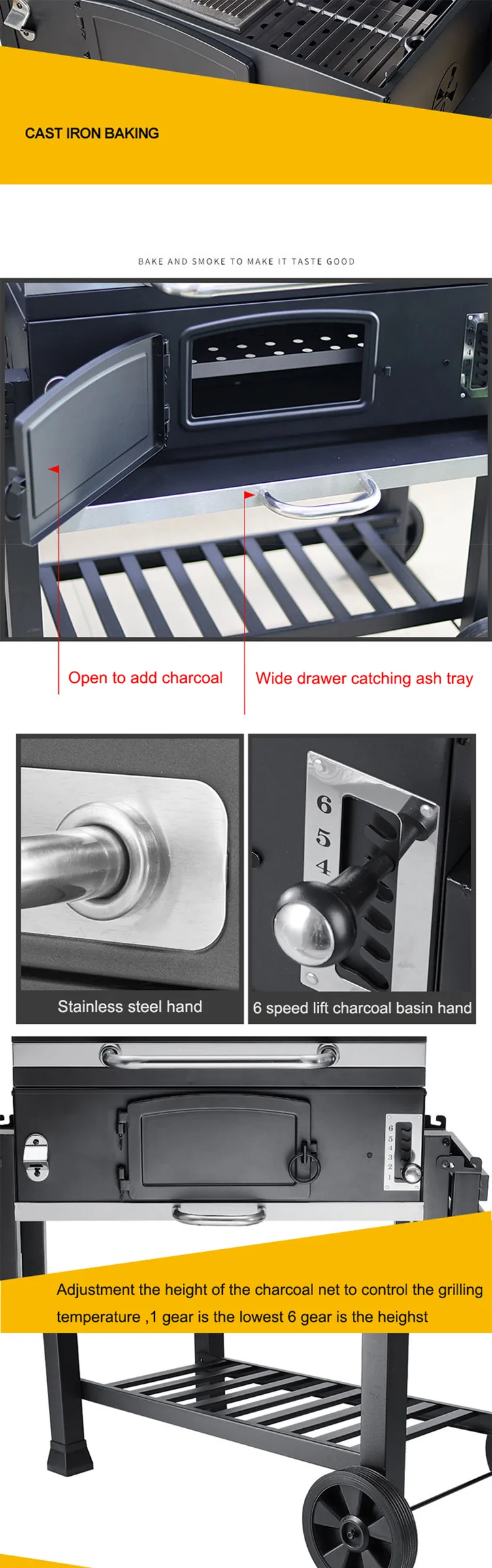 Backyard Charcoal Grill Supplier AY-TL011 detail view 2