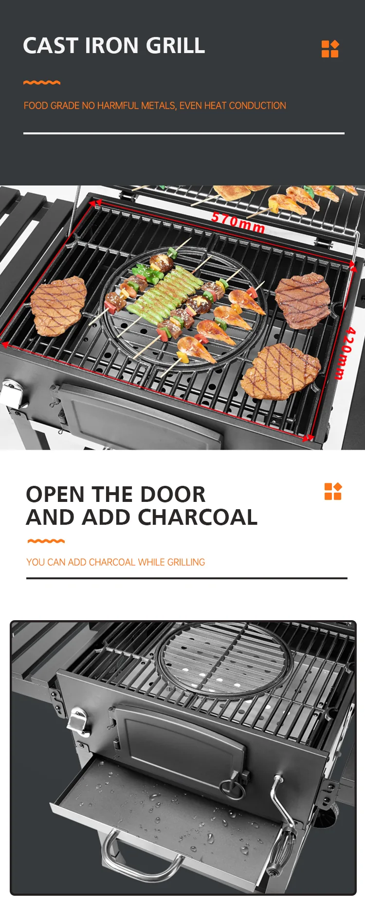 Wholesale Charcoal BBQ Grill AY-TL012 detail view 3