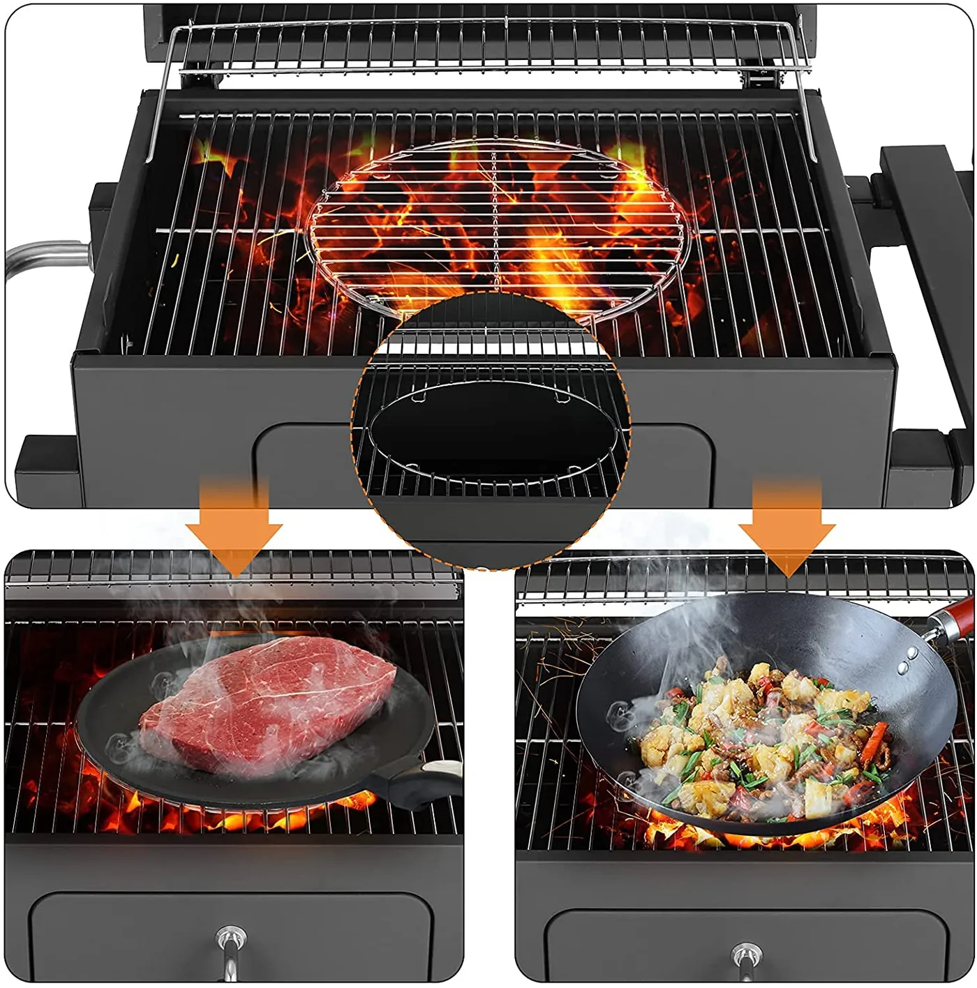 Commercial Charcoal BBQ Grill AY-TL020 detail view 5