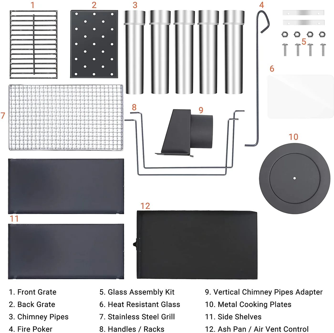 Portable Outdoor Wood Burning BBQ AY-FP-012 detail view 10