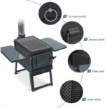Portable Outdoor Wood Burning BBQ AY-FP-012 gallery view 3